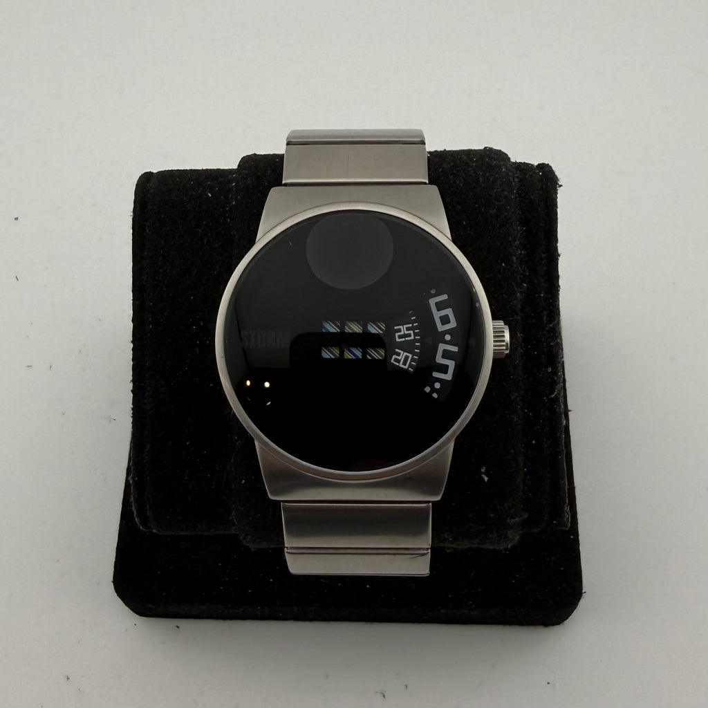 STORM Special Edition Gents Black Dial Unusual Display Steel Watch Fully Tested and Working- £60.00
