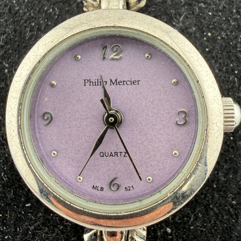 Philip Mercier CY-373X-CNL Ladies Purple Dial Quartz Bracelet Watch Fully Tested and Working- £15.00