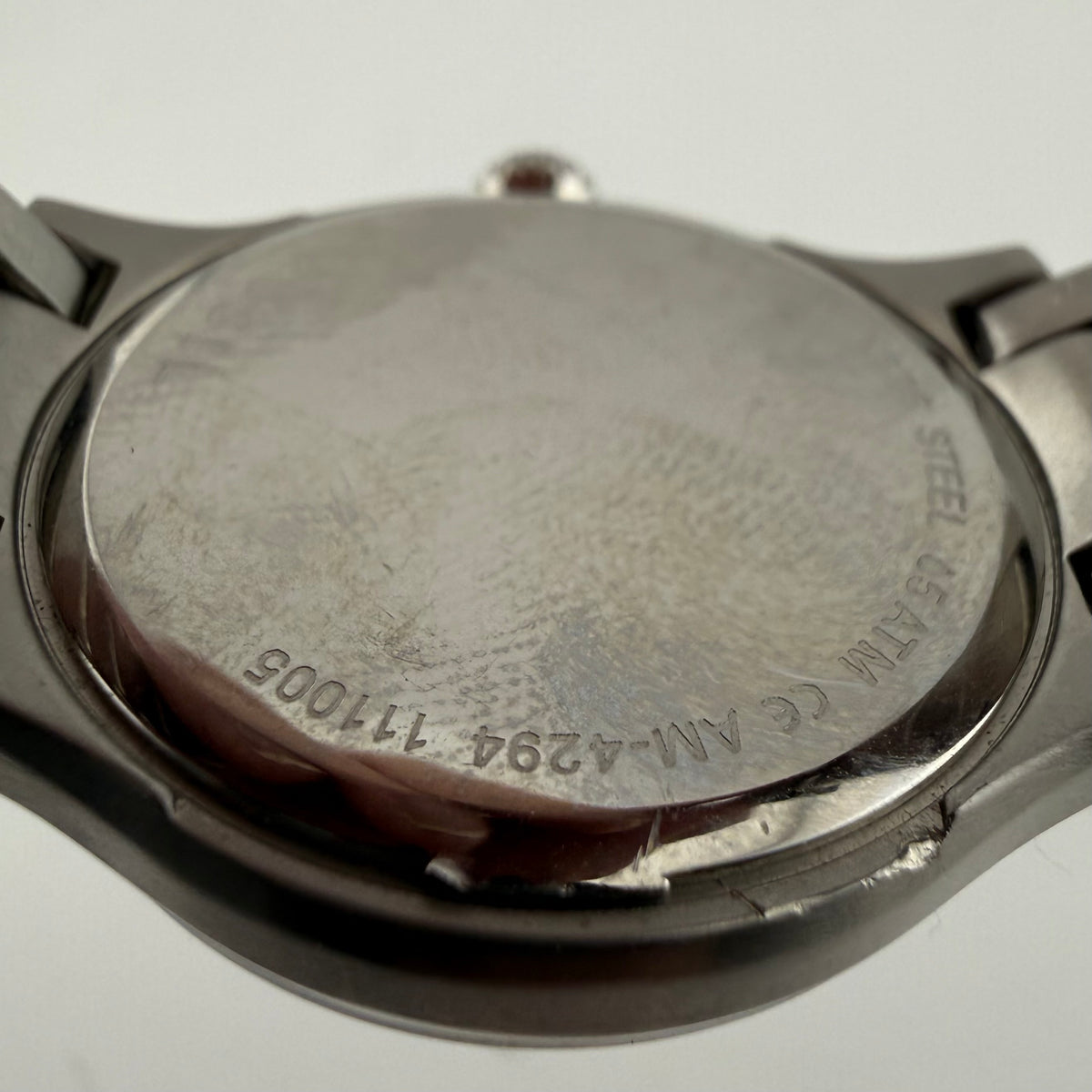 Fossil AM4294 Ladies Pink Dial Stainless Steel Quartz Watch 33mm (Fully Tested and working)- £30.00
