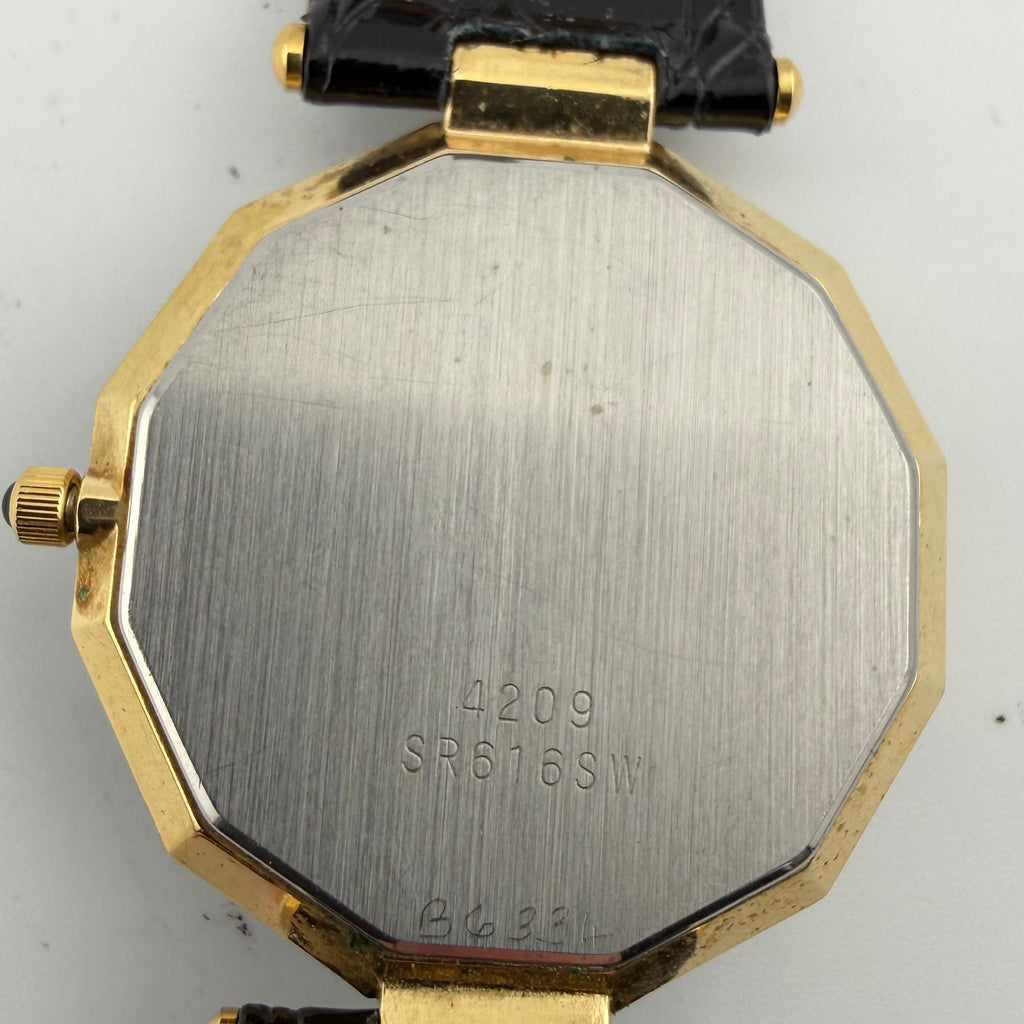 Vintage Rotary Diamond Black Dial Gold Tone Quartz Watch Fully Tested and Working- £40.00