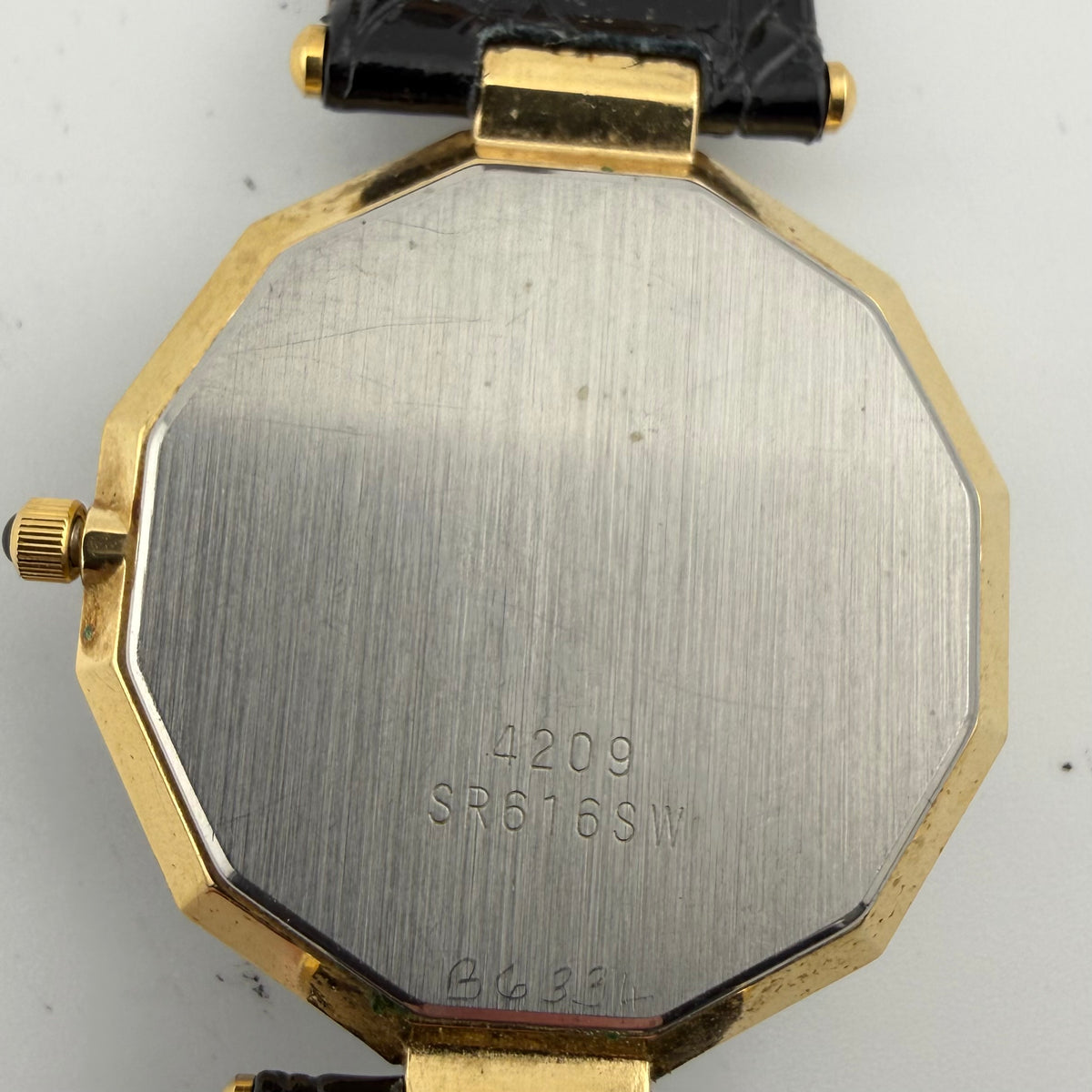 Vintage Rotary Diamond Black Dial Gold Tone Quartz Watch Fully Tested and Working- £40.00