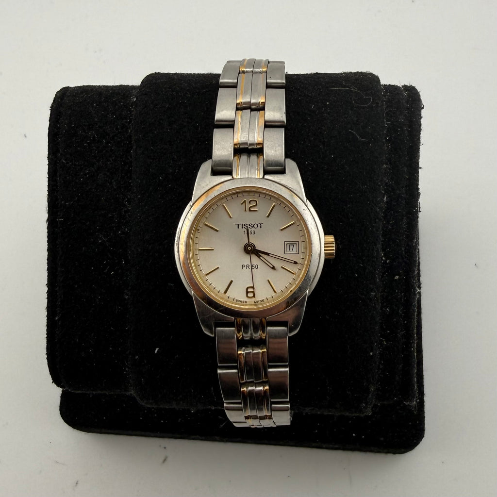 Tissot PR50 J326/426K Ladies Two Tone Swiss Quartz Date Watch Fully Tested and Working - £40.00