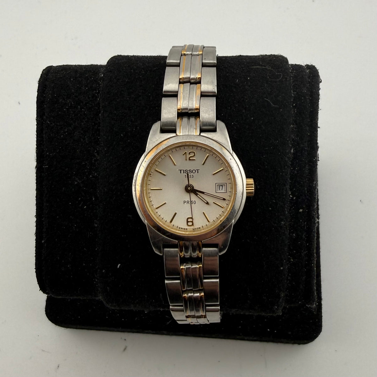 Tissot PR50 J326/426K Ladies Two Tone Swiss Quartz Date Watch Fully Tested and Working - £40.00