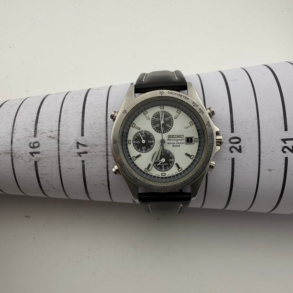 Seiko 7T32-7E80 Panda Dial Alarm Chronograph Vintage 1998 43mm Boxed(Fully Tested and Working)- £130.00