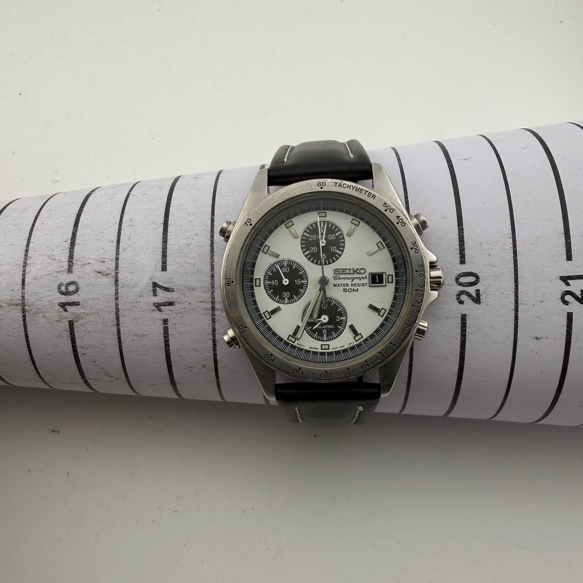 Seiko 7T32-7E80 Panda Dial Alarm Chronograph Vintage 1998 43mm Boxed(Fully Tested and Working)- £130.00