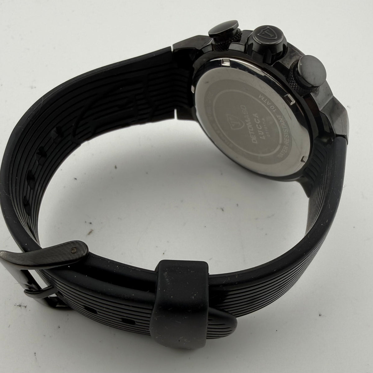 Detomaso Lucca DT1017-A Mens Chronograph Tachymeter Black Watch Fully Tested and Working- £70.00