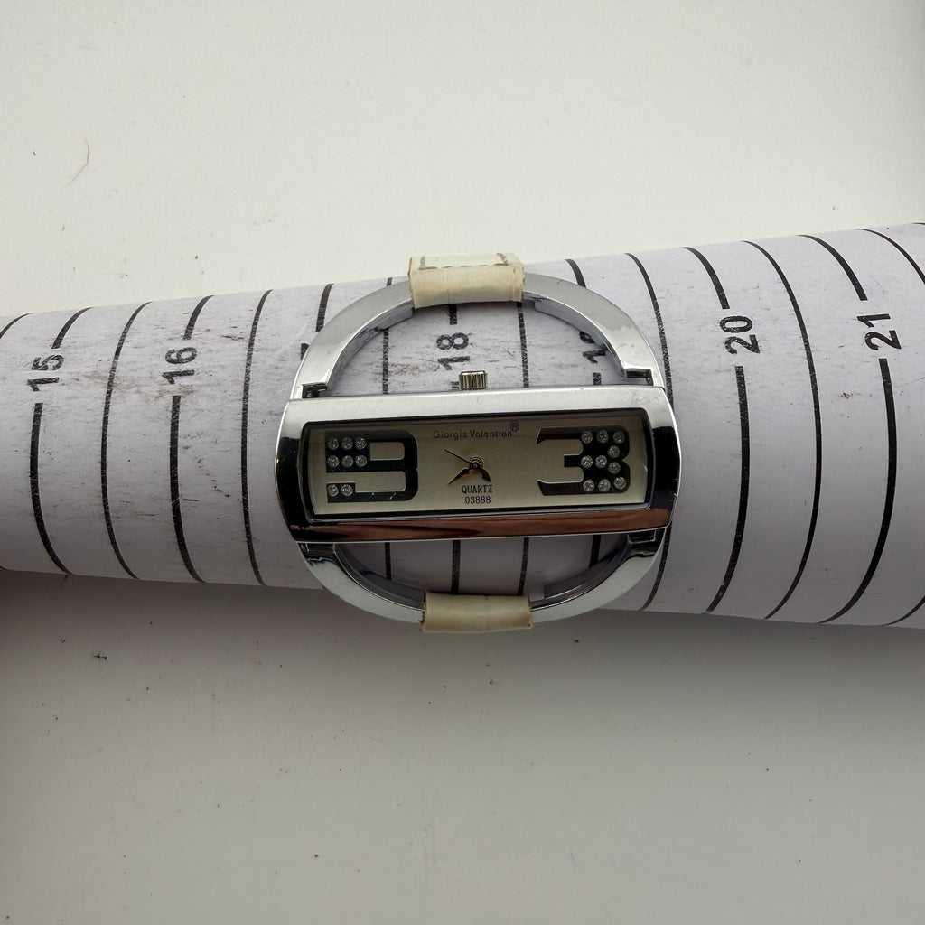 Giorgie Valentian 03888 Ladies Crystal Style Cuff Bangle Quartz Watch Fully Tested and Working