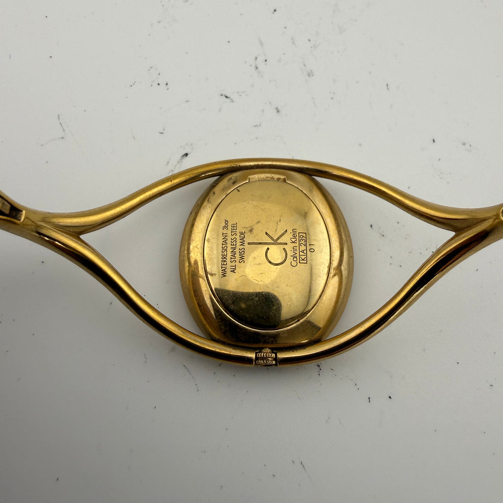 Calvin Klein CK K1A23301 Gold Bangle Ladies Swiss Watch (Fully Tested and working)- £25.00