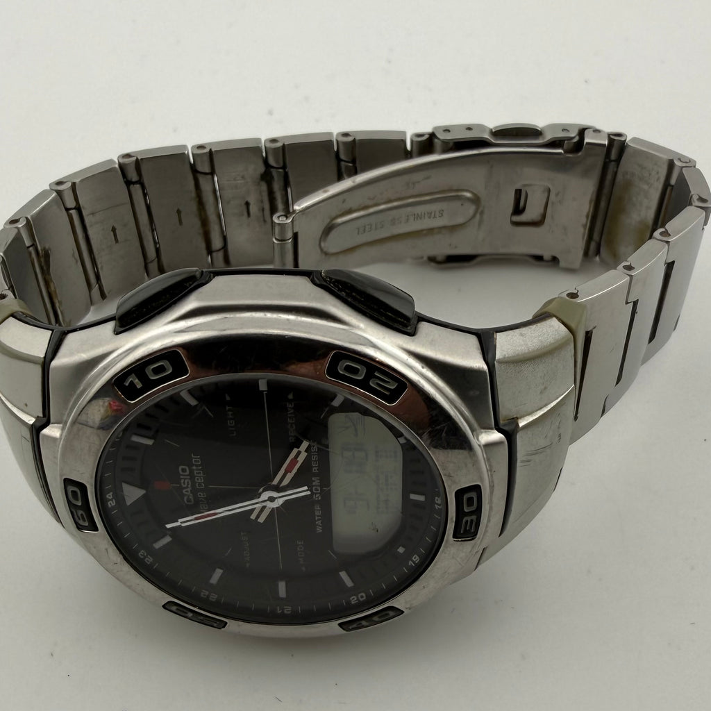 Casio Wave Ceptor WVA-105H 2768 Ana-Digi Radio Controlled 50M Watch Fully Tested and Working- £30.00