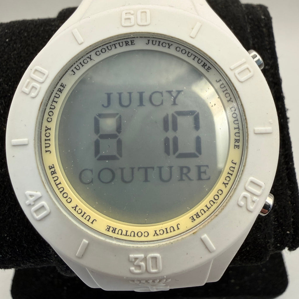 juicy Couture White Digital Silicone Strap 43mm Quartz Watch (Fully Tested and Working)- £25.00