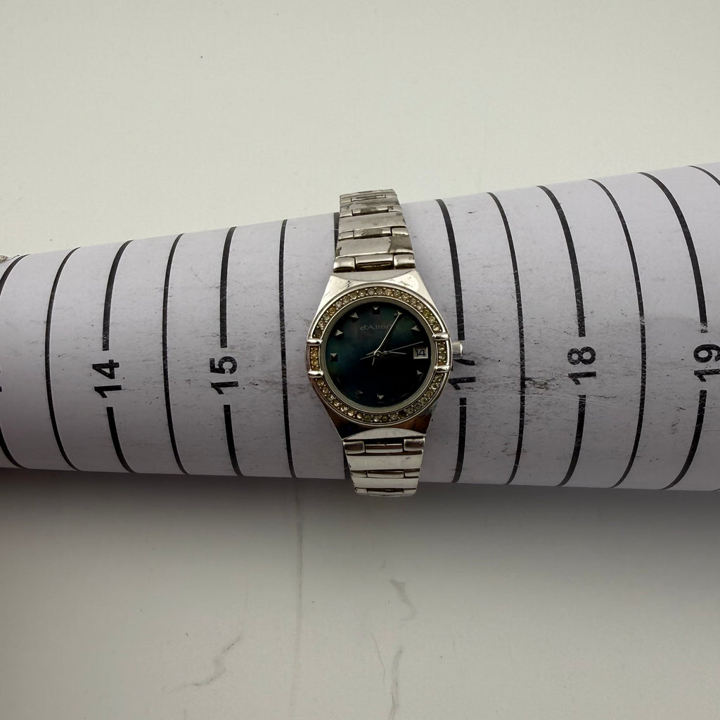 d’Alton Ladies Crystal Bezel Blue Dial Quartz Watch Date (Fully Tested and working)- £15.00