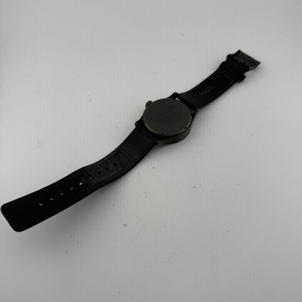Nixon The Sentry Leather All Black Day Date Quartz Men’s Watch 45mm- £40.00