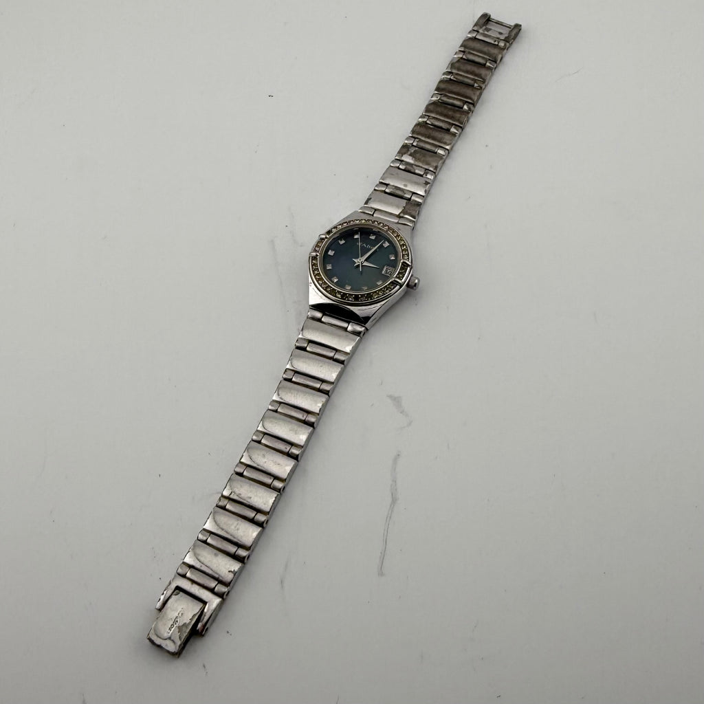 d’Alton Ladies Crystal Bezel Blue Dial Quartz Watch Date (Fully Tested and working)- £15.00