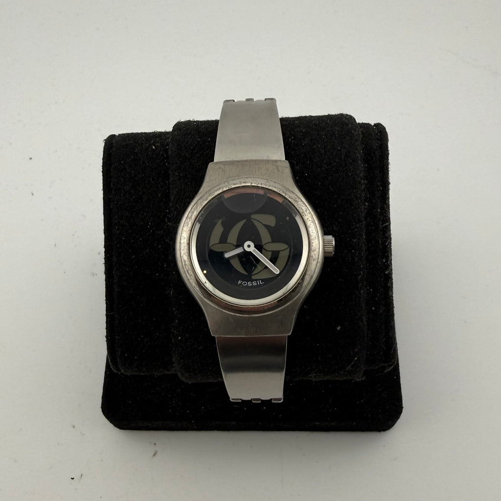 Fossil Ladies Black Dial Stainless Steel Quartz Bracelet Watch Fully Tested and Working- £28.00