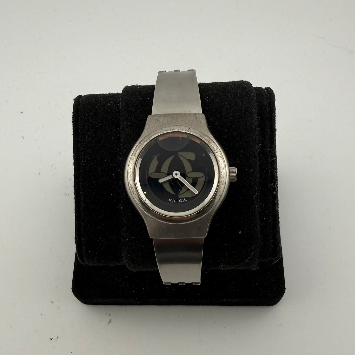 Fossil Ladies Black Dial Stainless Steel Quartz Bracelet Watch Fully Tested and Working- £28.00