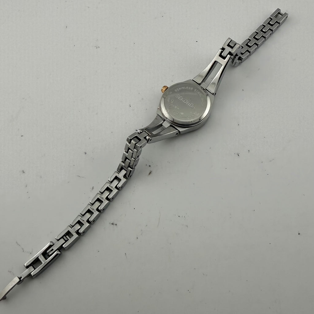 Sekonda 2004 AHT Ladies Crystal Set Silver Tone Quartz Watch Fully Tested and Working- £15.00
