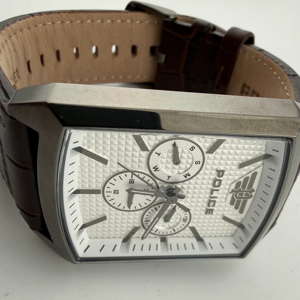 Police Saleve JF22048 Gents Rectangular Multifunction Quartz Watch 37mm (Fully Tested and Working)- £45.00