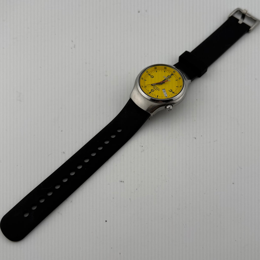 Vintage Seiko S-Wave 7S26-0110 Yellow Dial Automatic 1997 38mm Boxed- £180.00