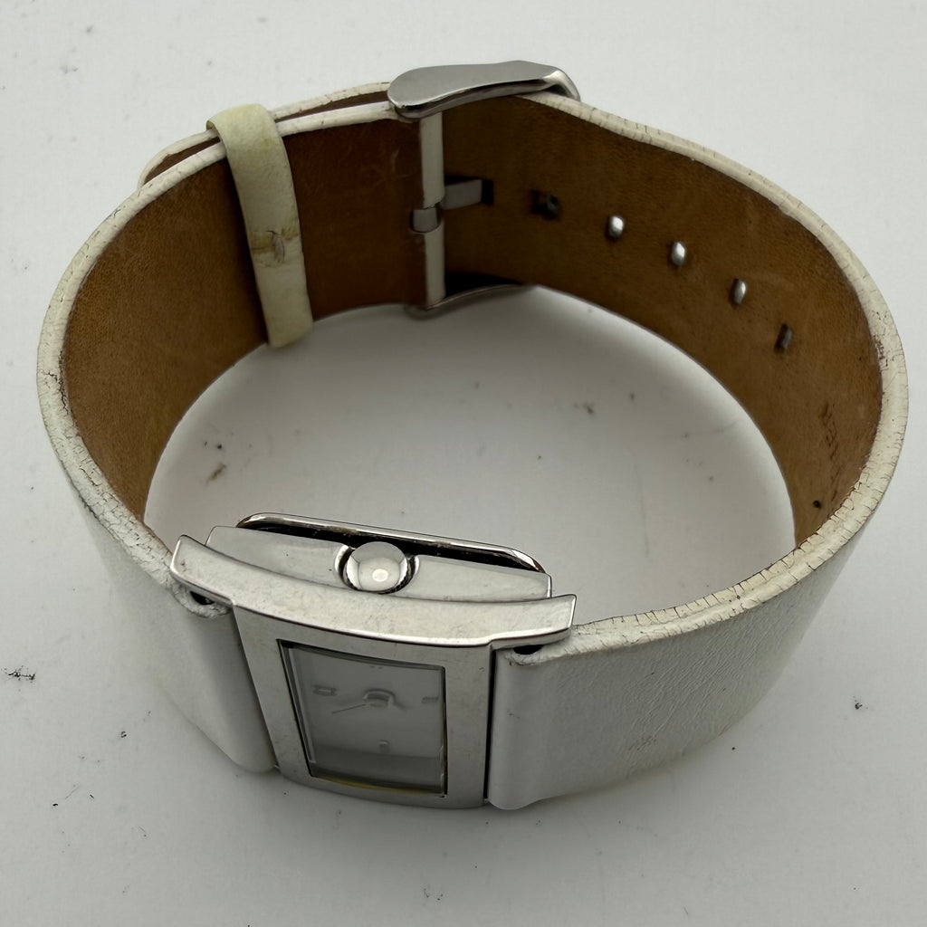 STORM Mojo 02772 White Leather Strap Rectangular Quartz Watch Fully Tested and Working- £28.00