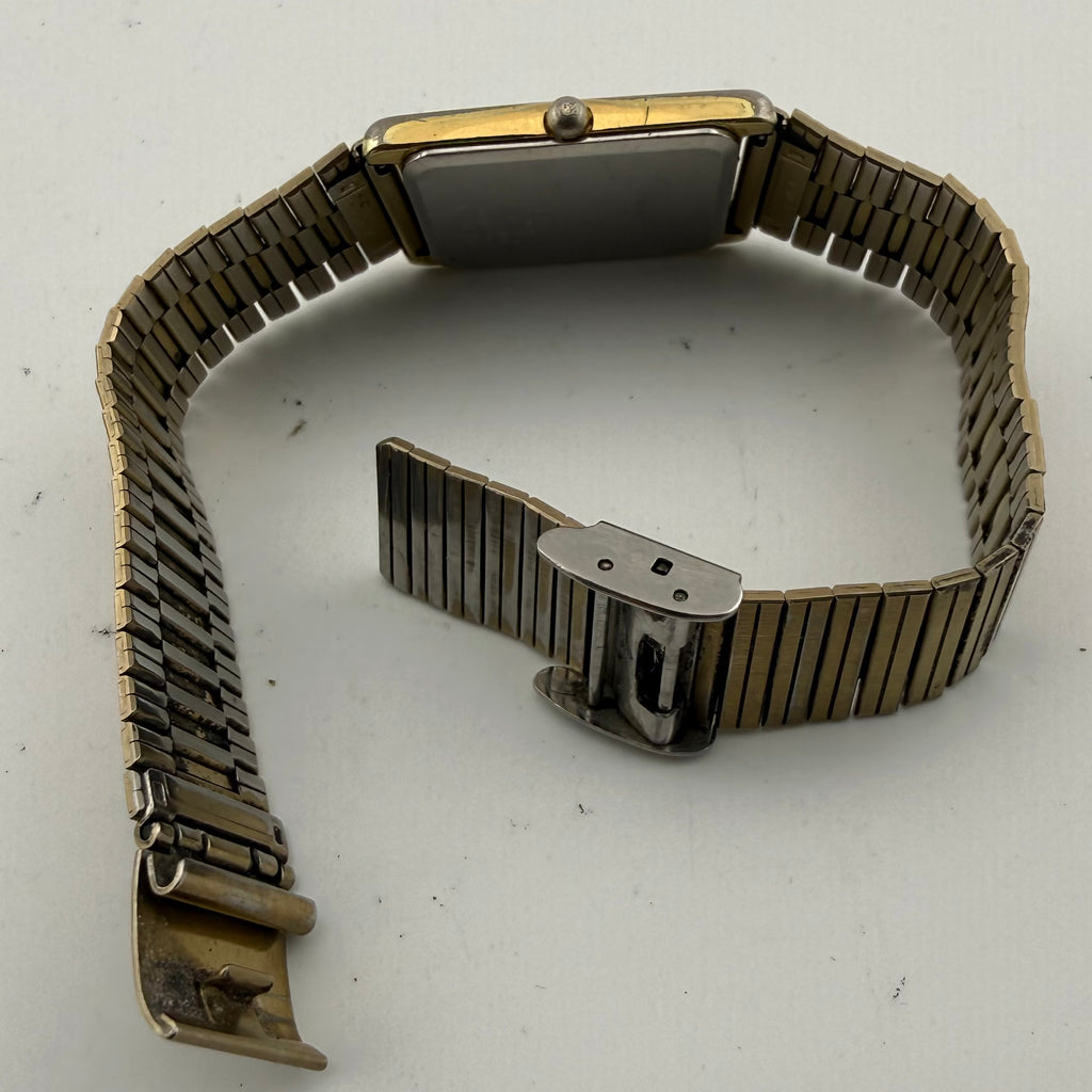 Vintage Seiko Quartz 6530-5550 Black Dial Gold Tone Watch (Fully Tested and working)- £10.00