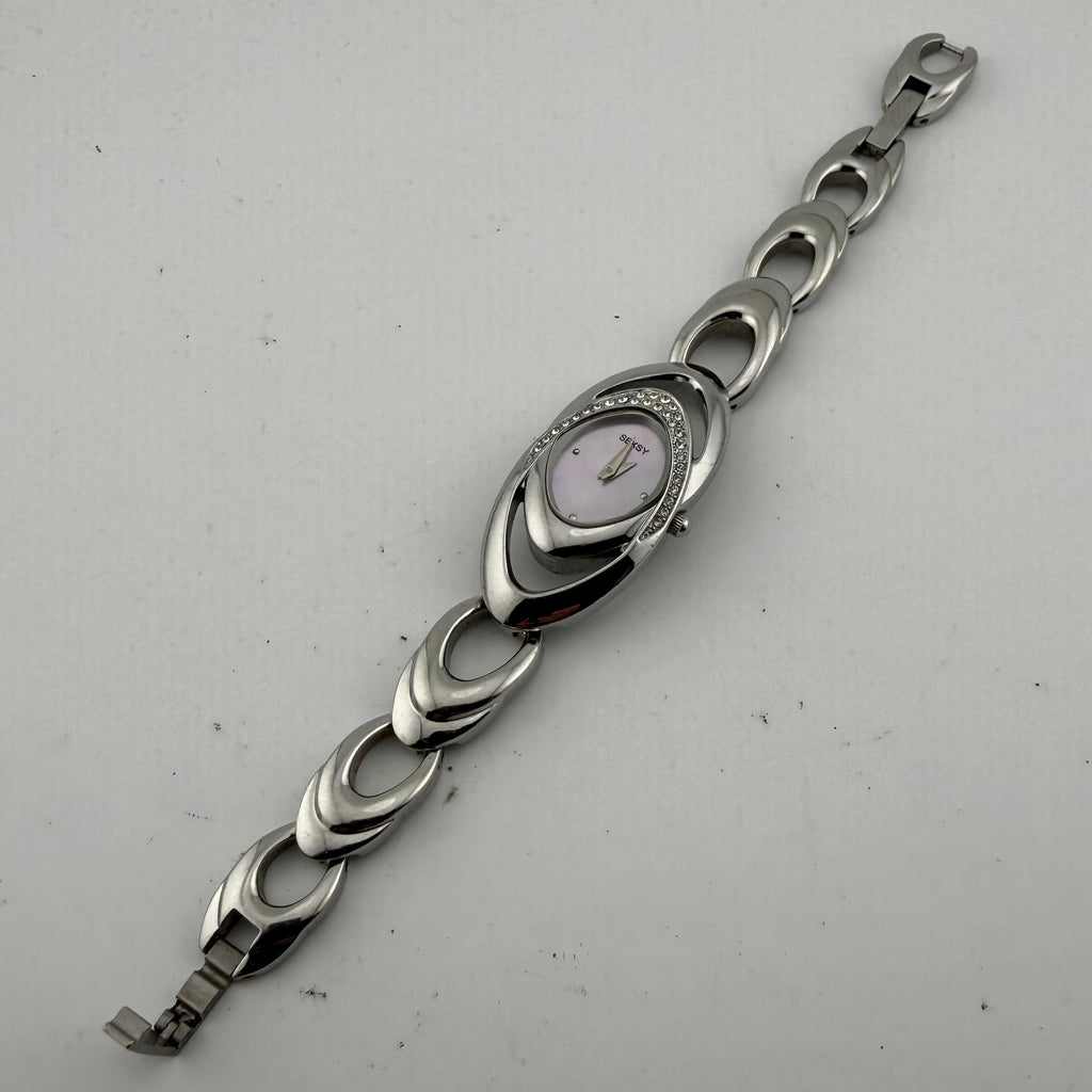 Seksy by Sekonda B4281 Ladies Crystal Set Pink Dial Bracelet Watch Fully Tested and Working- £10.00