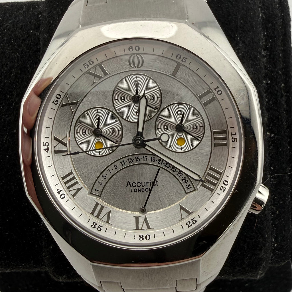 Accurist Greenwich Old Royal Observatory Multi-Function Stainless Steel Watch 40mm- £85.00