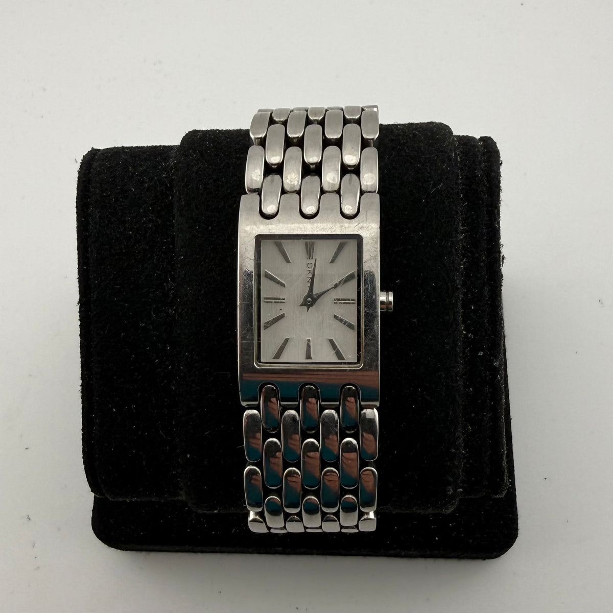 DKNY NY8191 Ladies Silver Stainless Steel Rectangular Quartz Fully Tested and Working- £25.00