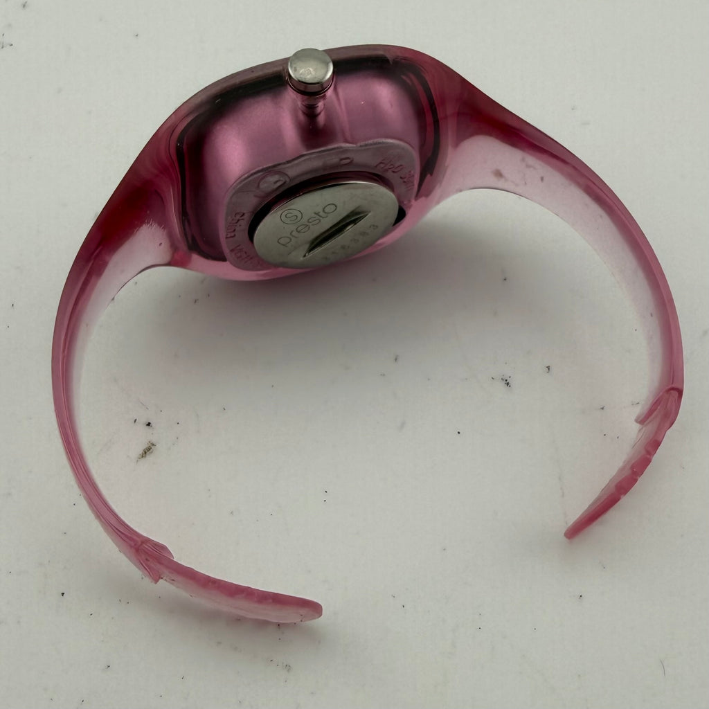 Nike Ladies Pink Transparent Cuff Bangle Quartz Watch Fully Tested and Working- £15.00