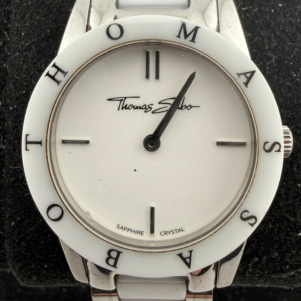 Thomas Sabo Ladies White Ceramic Bracelet Quartz Watch Sapphire Crystal Fully Tested and Working- £35.00