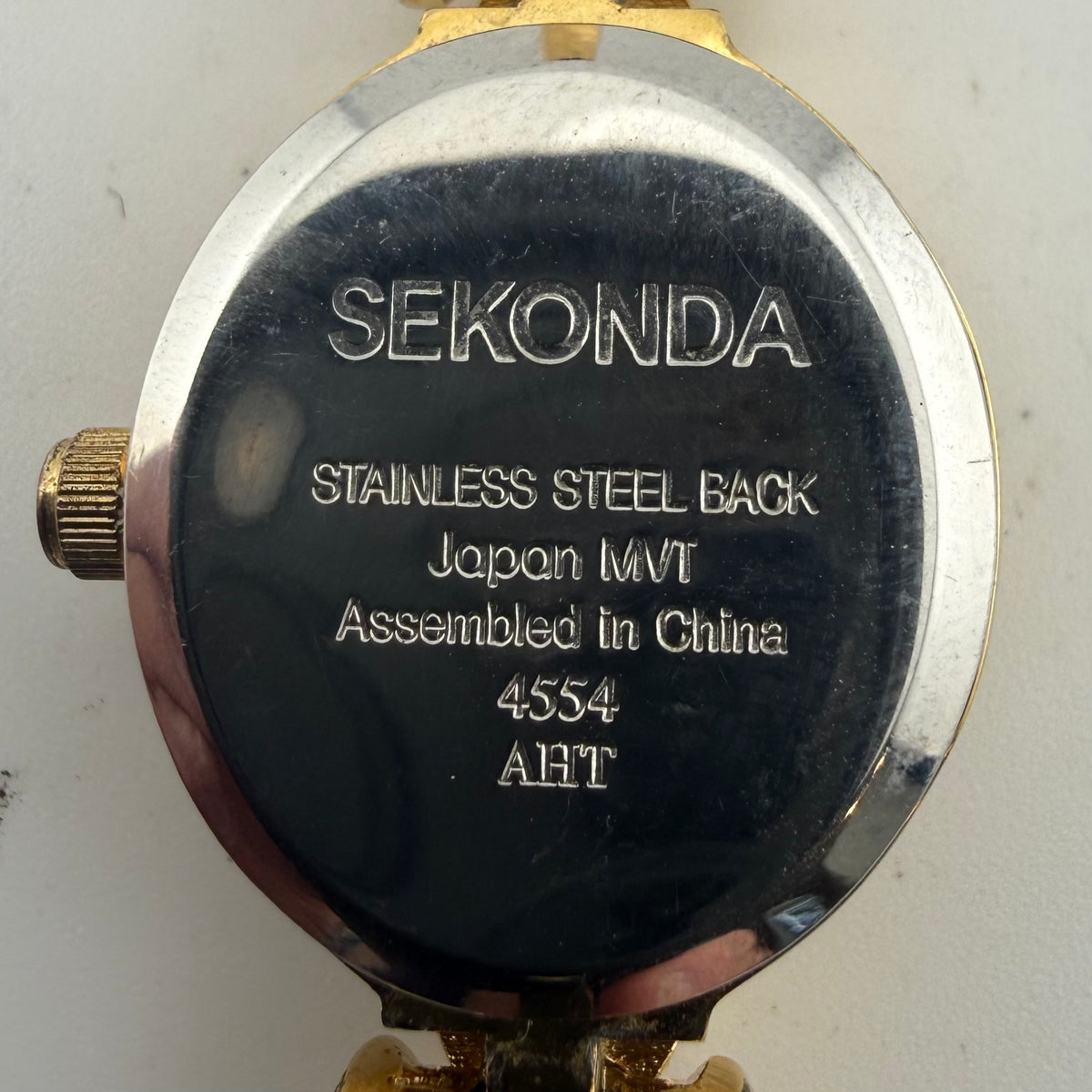 Sekonda Ladies Gold Tone Quartz Watch Crystal Set Heart Bracelet Fully Tested and Working- £12.00