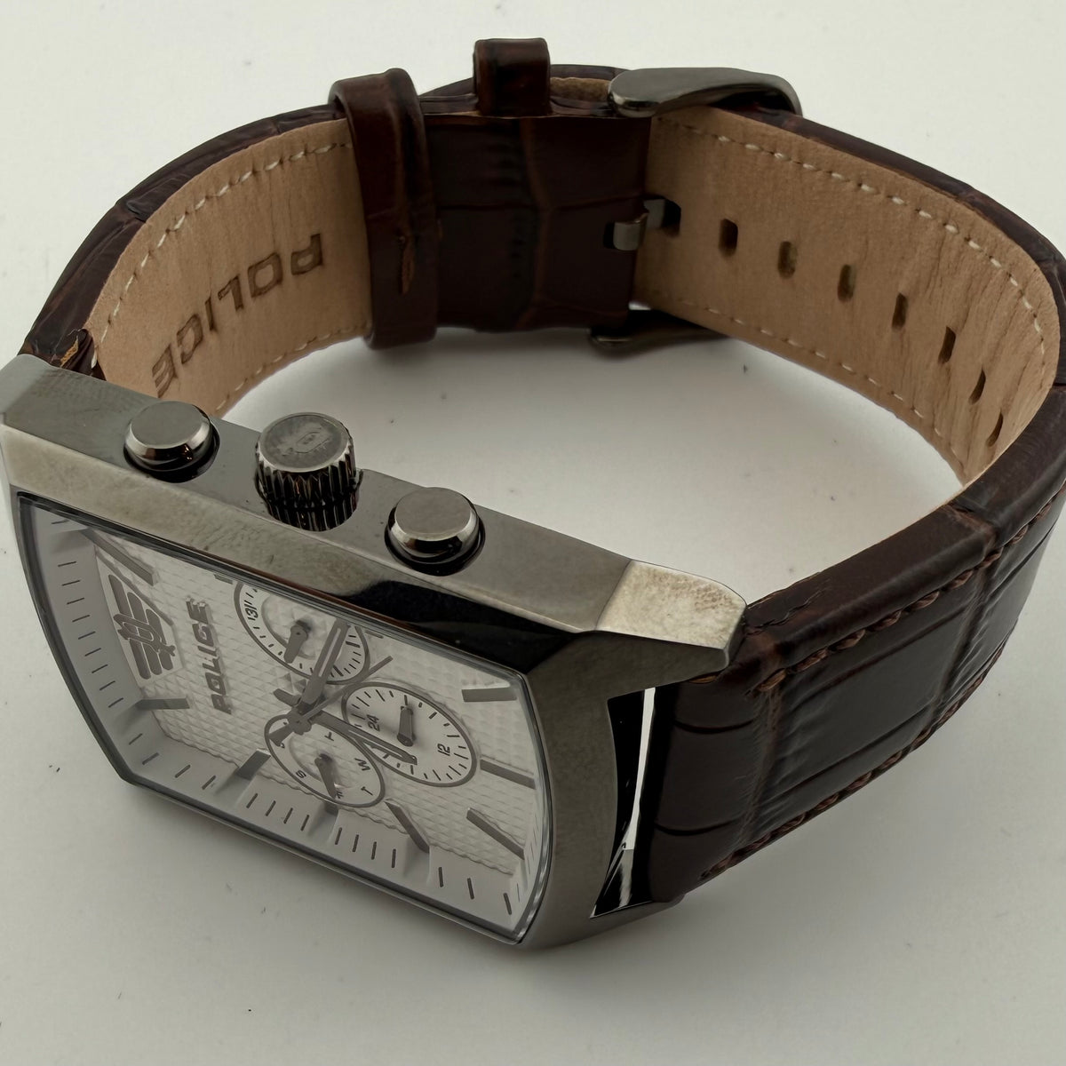 Police Saleve JF22048 Gents Rectangular Multifunction Quartz Watch 37mm (Fully Tested and Working)- £45.00