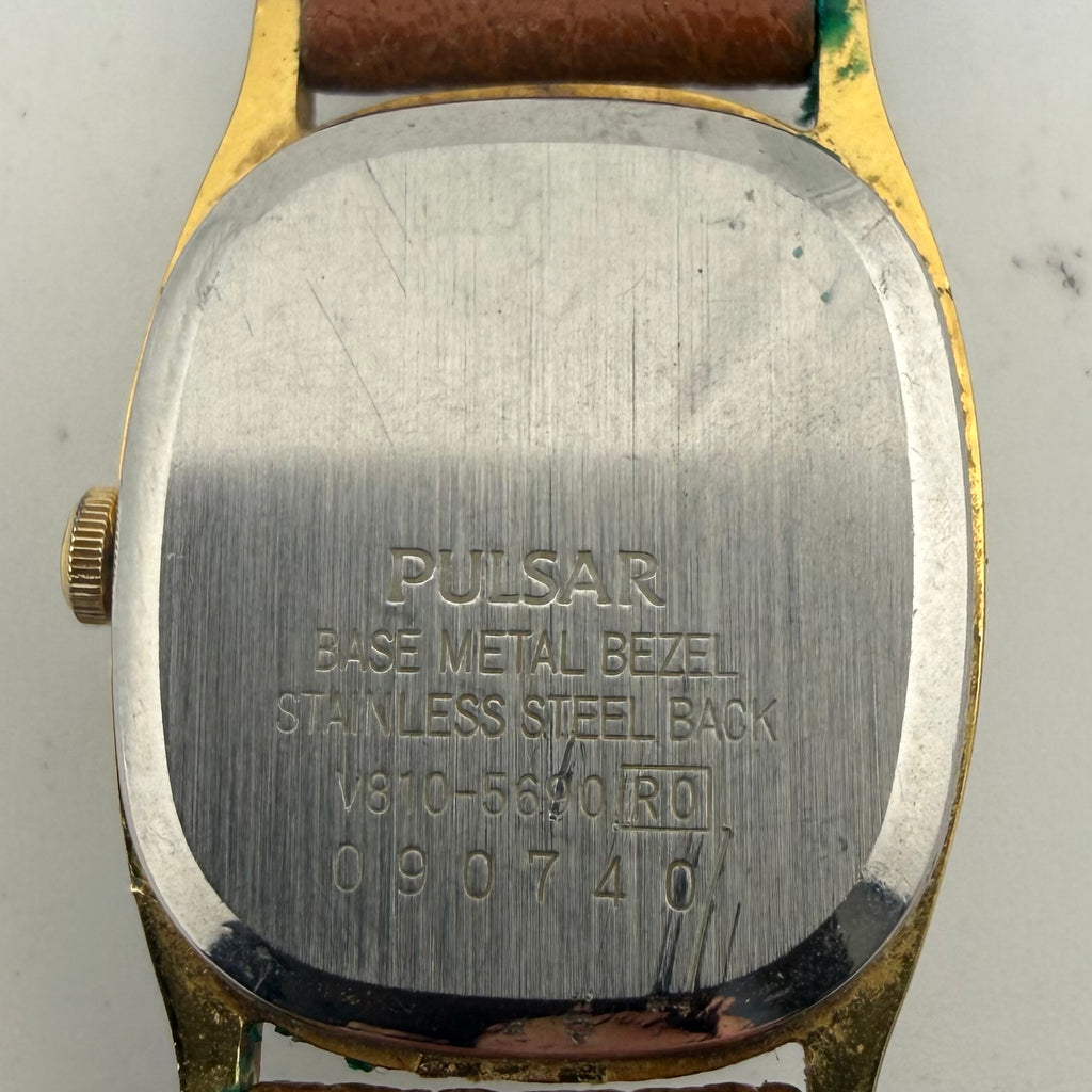 Vintage Pulsar V810-5690 Quartz Watch Gold Tone Arabic Dial Fully Tested and Working- £15.00