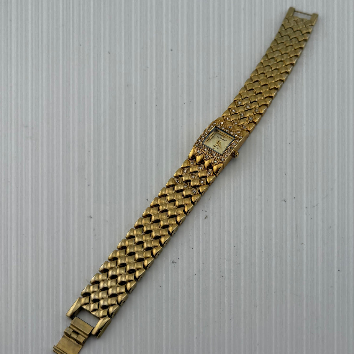 Citron L123L Ladies Gold Tone Quartz Watch Crystal Set Fully Tested and Working- £12.000