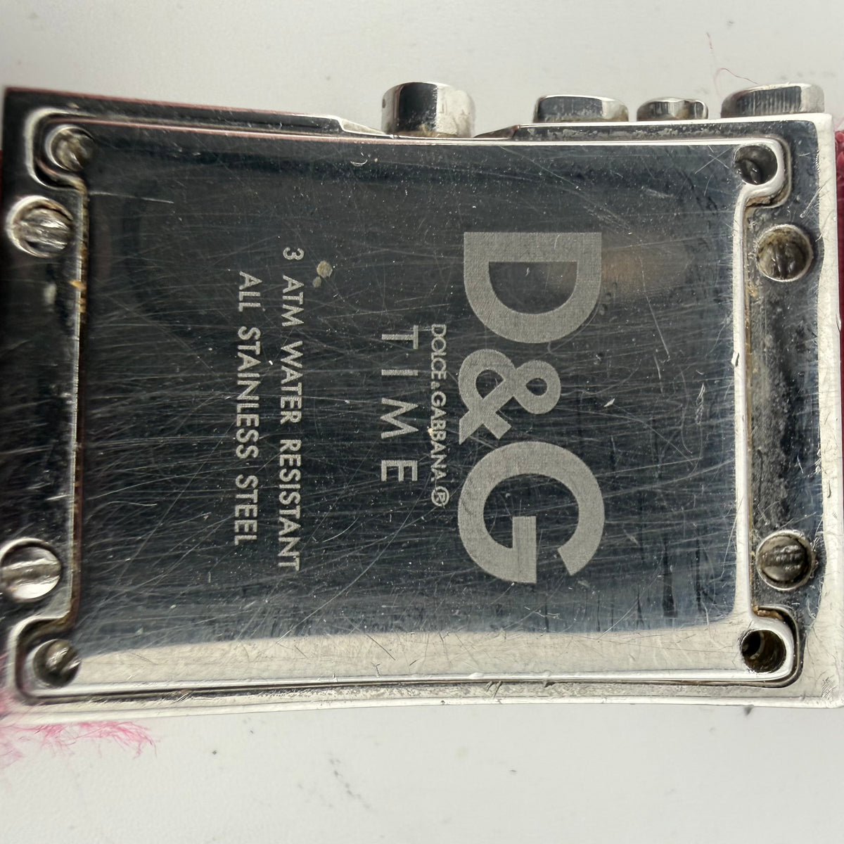 D&G Dolce & Gabbana Time Ladies Crystal Set Pink Watch Fully Tested and Working- £25.00
