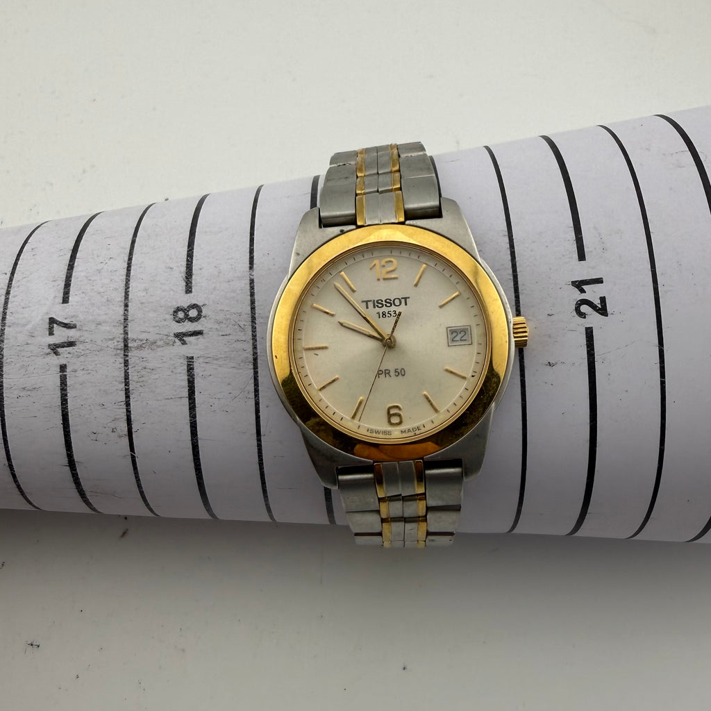 Tissot PR 50 J376/476K Two Tone Swiss Quartz Sapphire Gents Watch Fully Tested and Working- £120.00