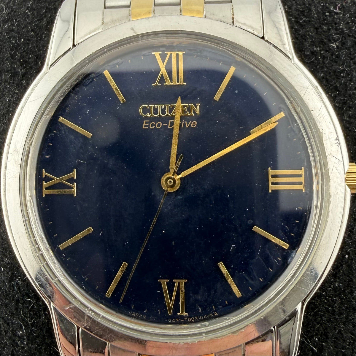 Citizen Eco-Drive Stiletto G820 Two Tone Blue Dial Ultra Slim Gents Watch Fully Tested and Working - £80.00