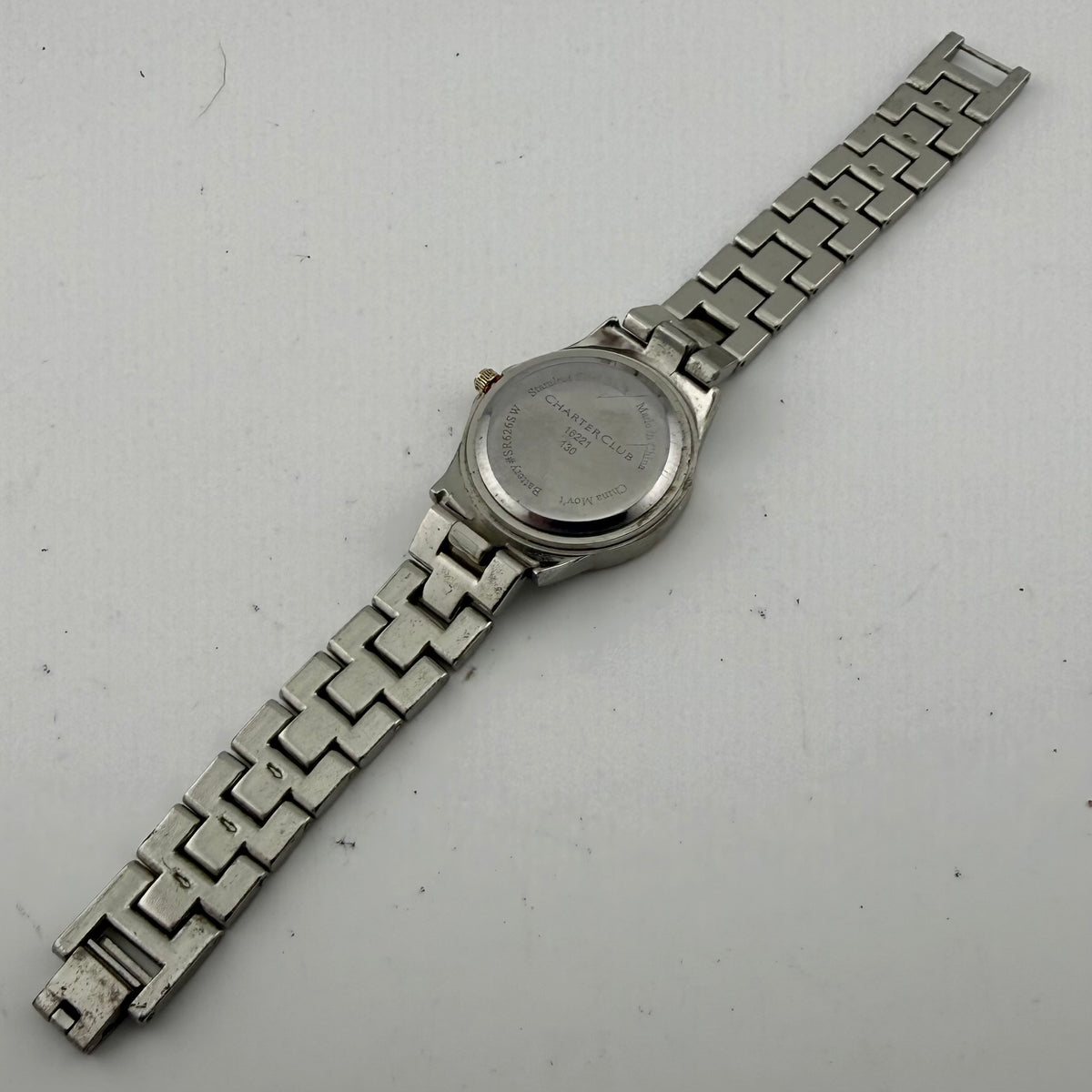 Charter Club 16221 Ladies Two Tone Crystal Bezel Quartz Watch Fully Tested and Working- £10.00