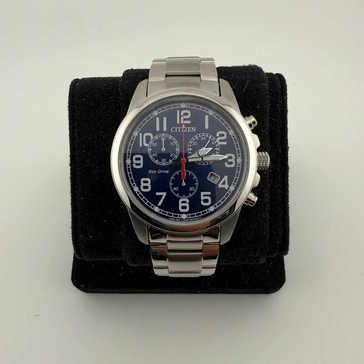 Citizen Eco-Drive H500 Chronograph Blue Dial Stainless Steel 44mm Boxed (Fully Tested and working)- £130.00