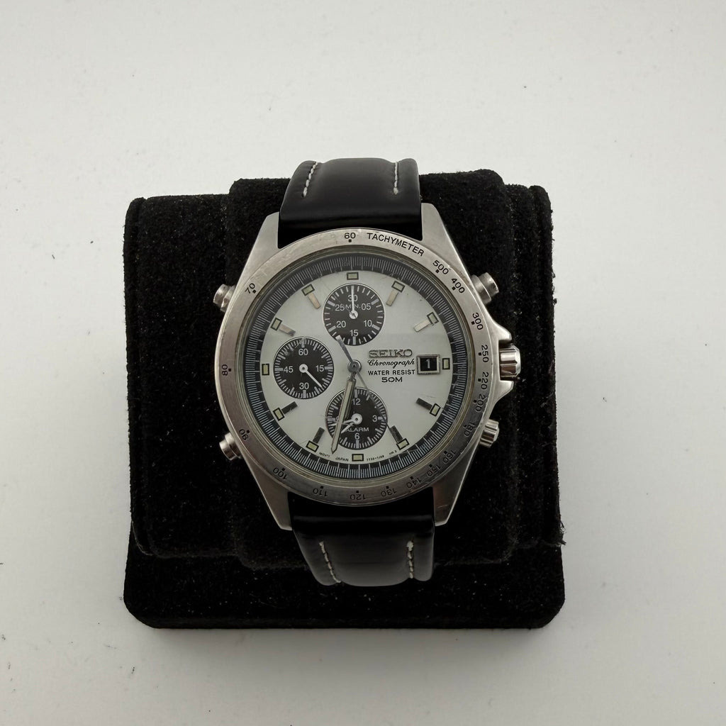 Seiko 7T32-7E80 Panda Dial Alarm Chronograph Vintage 1998 43mm Boxed(Fully Tested and Working)- £130.00