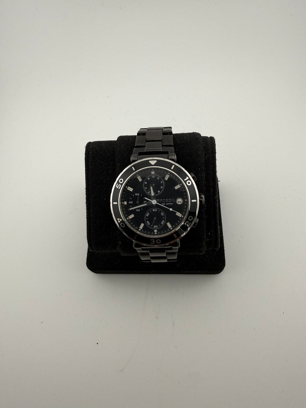Fossil CH-2579 Black Chronograph 10 ATM Men’s Watch 43mm (Fully Tested and Working)- £25.00
