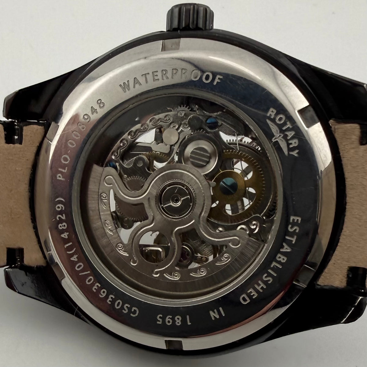 Rotary GS03630/04 Automatic Skeleton Watch Black Rose Gold – Fully Serviced Boxed- £150.00