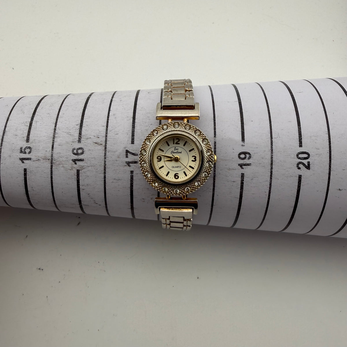 Eric Chevillard Ladies Crystal Set Quartz Bracelet Watch Fully Tested and Working- £18.00
