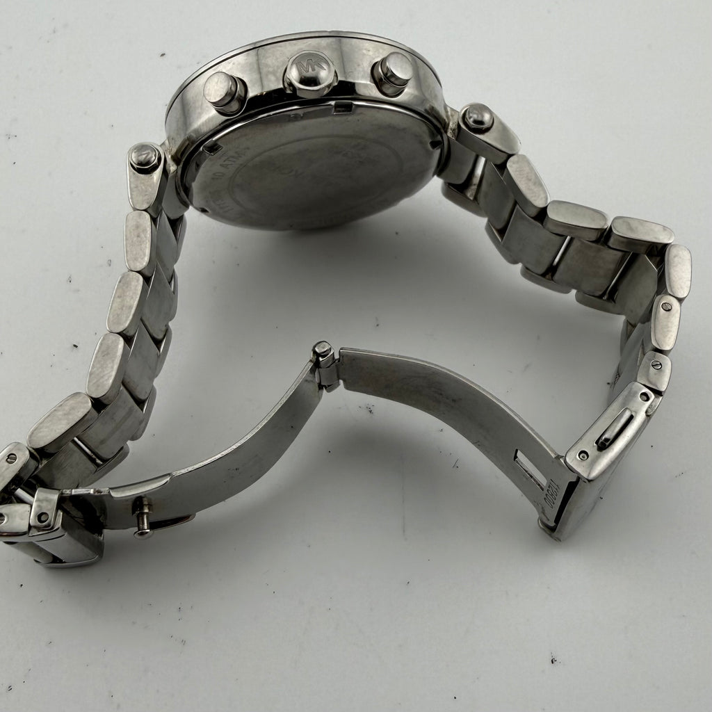 Michael Kors Parker MK5353 Ladies Crystal Chronograph Silver Watch Fully Tested and Working- £25.00