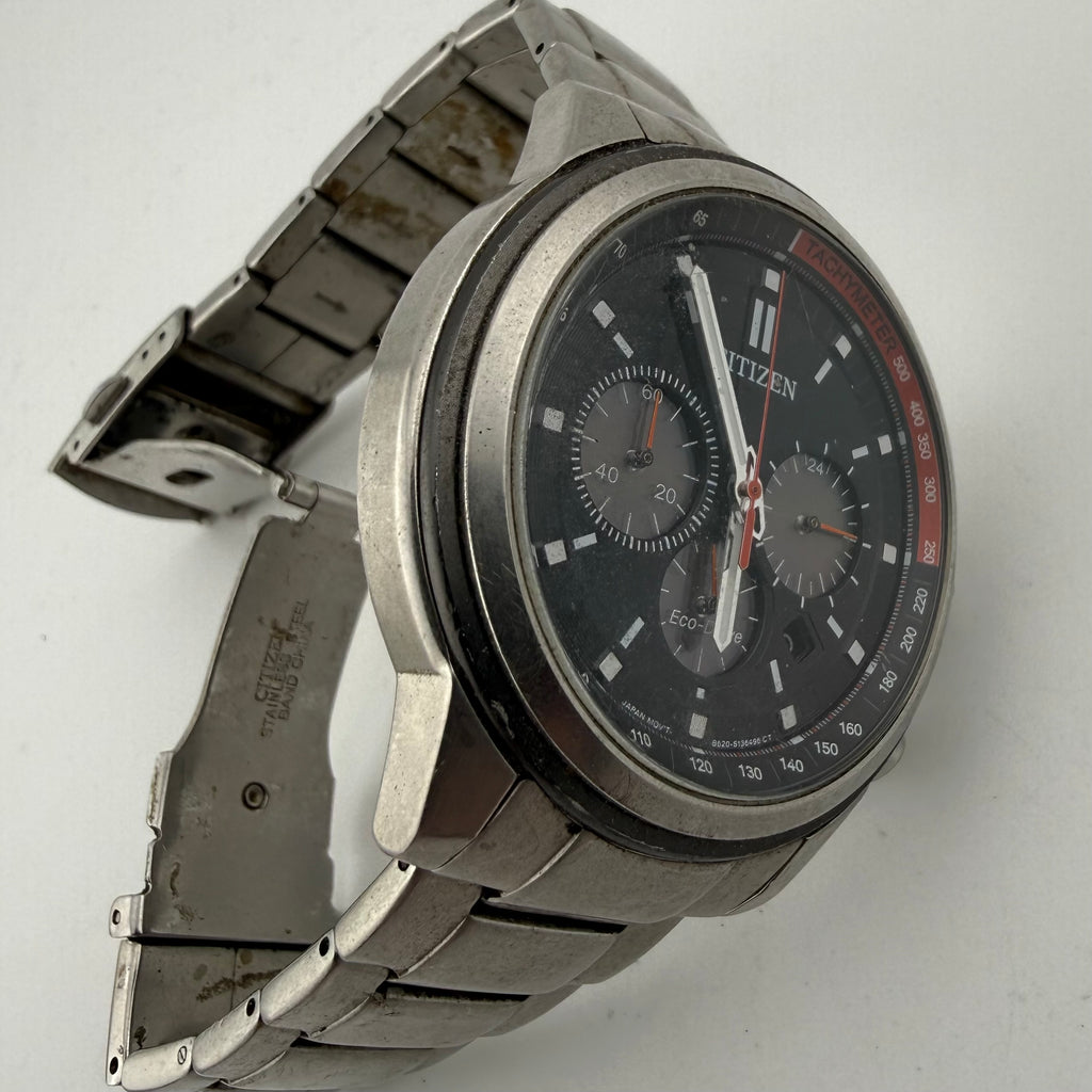 Citizen Eco-Drive B620-S078298 Chronograph Black Dial 47mm Boxed (Fully Tested and working)- £100.00