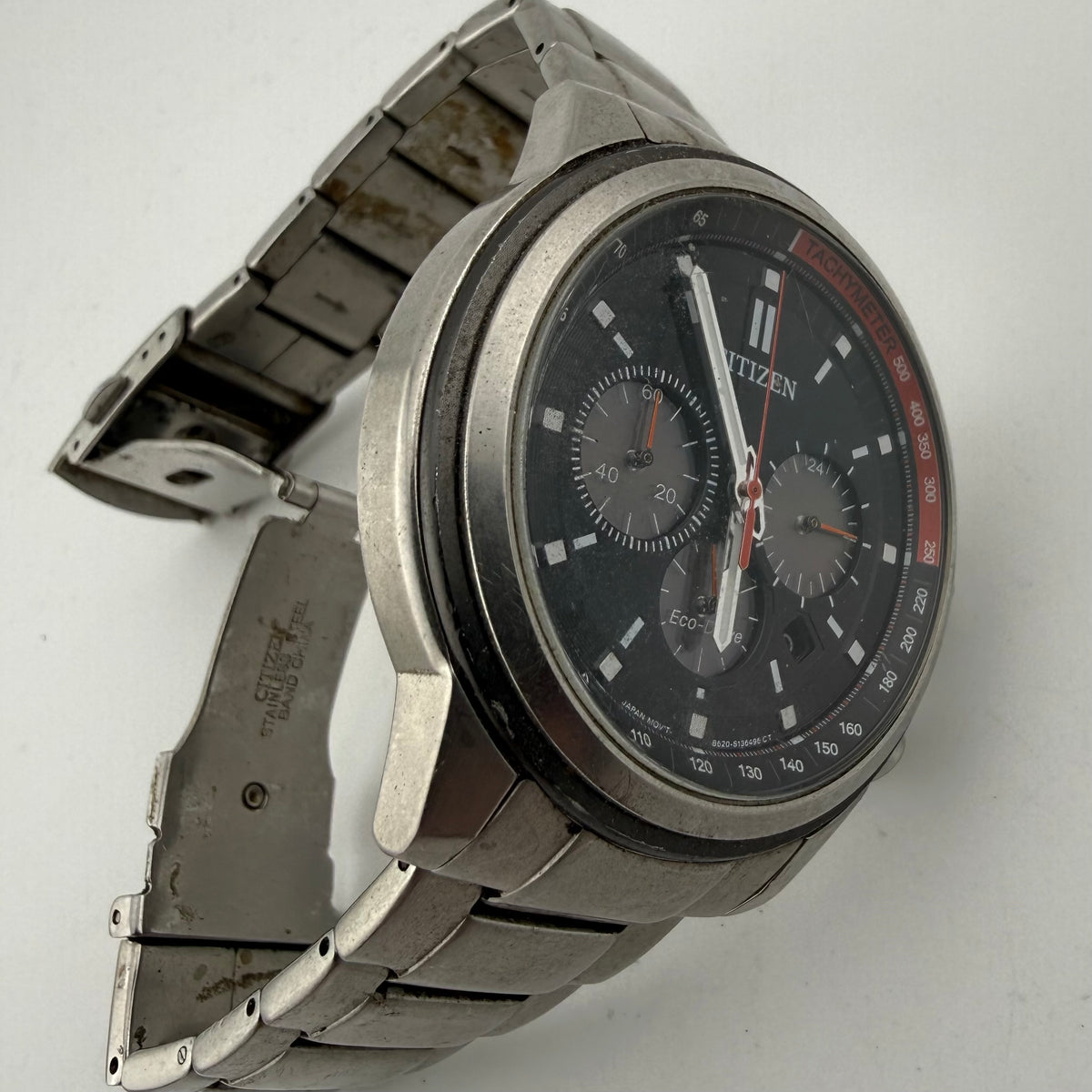 Citizen Eco-Drive B620-S078298 Chronograph Black Dial 47mm Boxed (Fully Tested and working)- £100.00