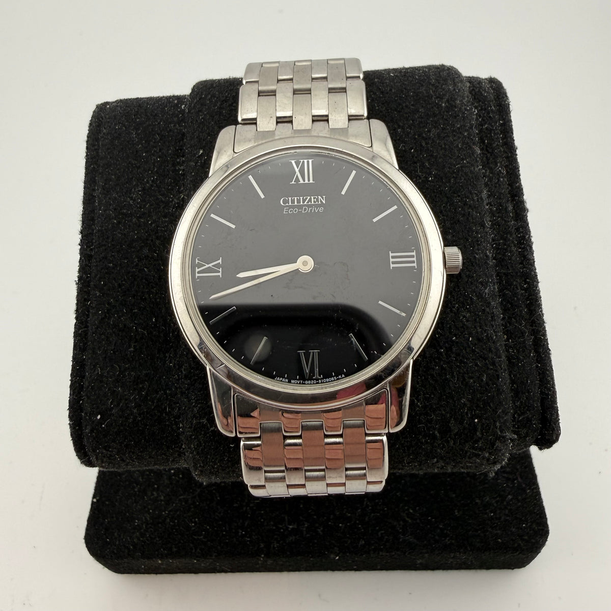 Citizen Eco-Drive Black Dial Ultra Slim Stainless Steel Gents Dress Watch 39mm Boxed (Fully Tested and Working)- £90.00