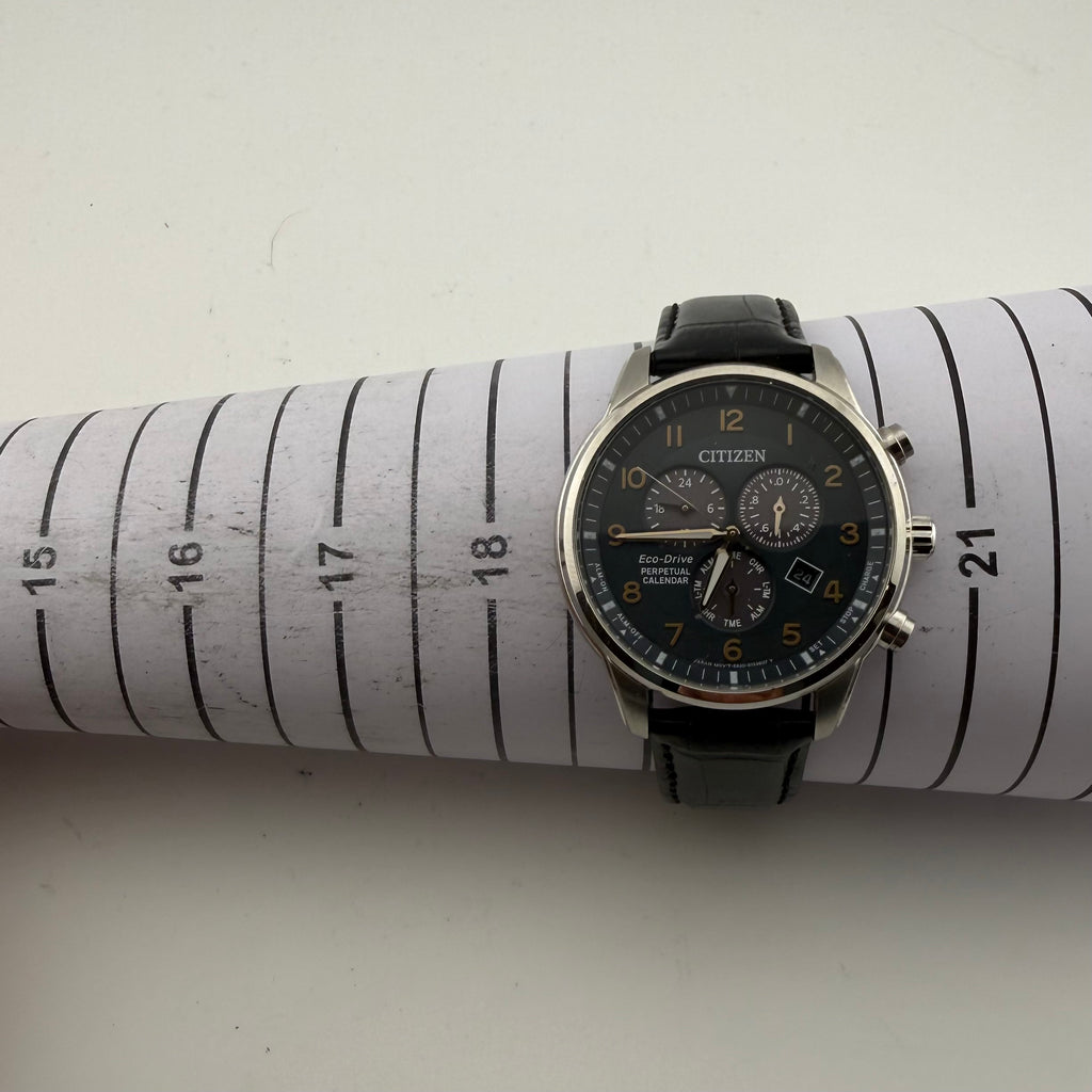 Citizen Eco-Drive E820 Perpetual Calendar Chronograph Alarm Gents Watch Fully Tested and Working - £140.00