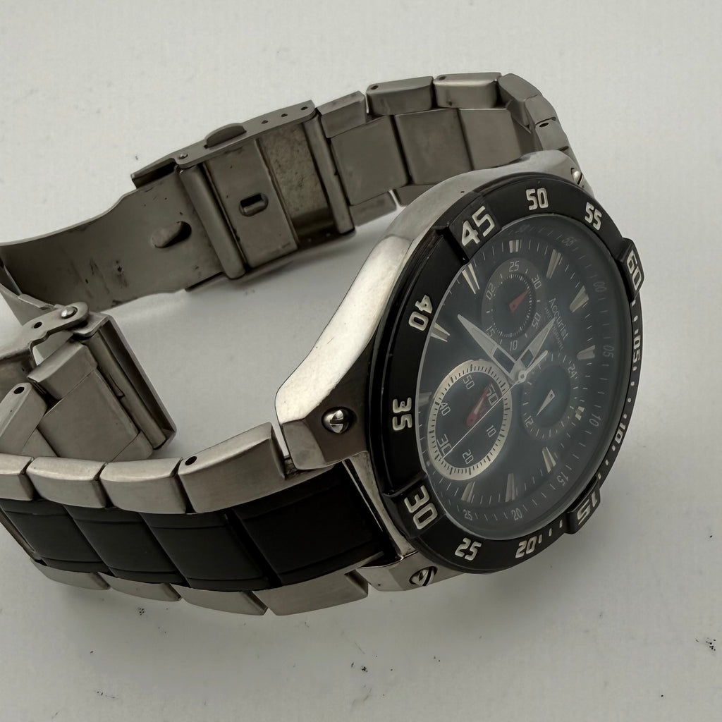 Accurist MS653 Men’s Black Dial Quartz Chronograph 100M 45mm Watch (Fully Tested and working)- £40.00