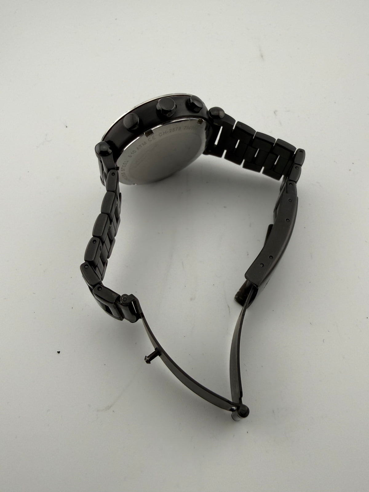 Fossil CH-2579 Black Chronograph 10 ATM Men’s Watch 43mm (Fully Tested and Working)- £25.00