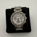 Michael Kors Parker MK5353 Ladies Crystal Chronograph Silver Watch Fully Tested and Working- £25.00